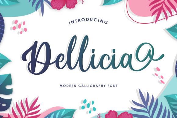 Dellicia: A Romantic Script Font for Elegant Publishing