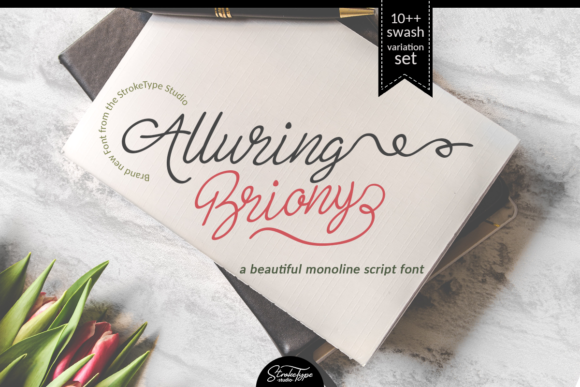 Discover Alluring Briony: A Delicate Script Typeface for Web Design