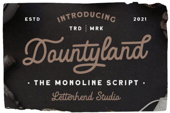 Discover Dountyland: A Versatile Script Font for Web Design