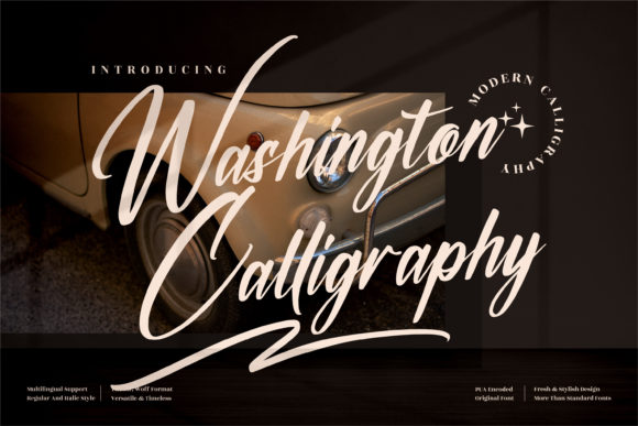 Elevate Your Editorial Design with Washington Calligraphy Font