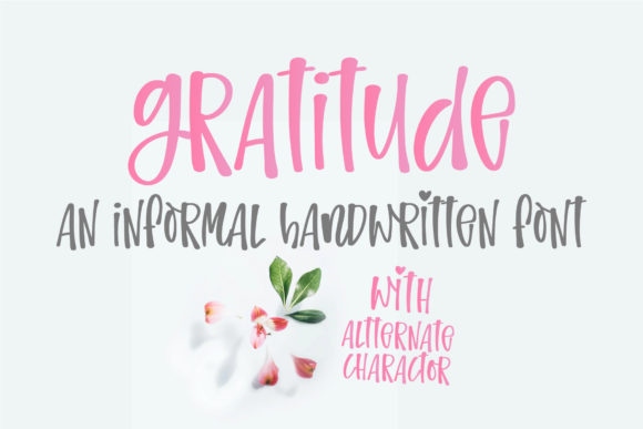 Gratitude: A Handwritten Font for Authentic Branding