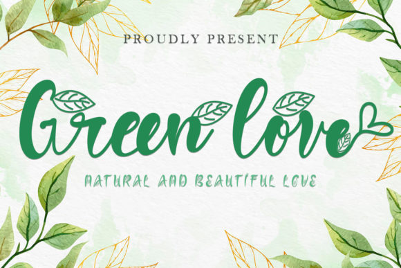 Green Love: A Romantic Script Font for Editorial Design