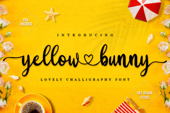 Yellow Bunny: A Romantic Calligraphy Font for Branding